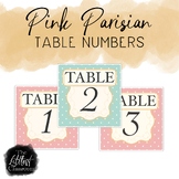 Pink Parisian EDITABLE Table Number Labels | Group Number 