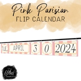 Pink Parisian Flip Calendar | Flip Chart Calendar