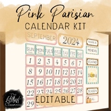 Pink Parisian Wall Calendar Kit