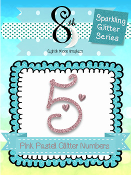 Preview of Pink Pastel Glitter Numbers