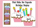 Pink Polka Dot Cupcake Birthday Display