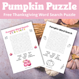 Pink Pumpkin Word Search Puzzle | Pink Thanksgiving Activi