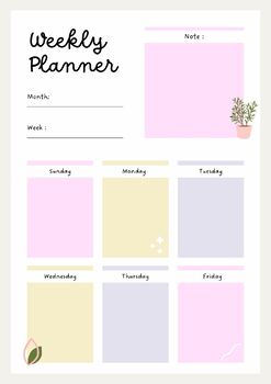 Cute Weekly Planner