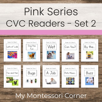 Preview of Pink Series CVC Books Set 2 (Montessori Phonetic Readers)