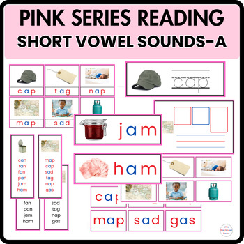 Preview of CVC Word Builder For Short a Pink Series with Moveable Alphabets in Print
