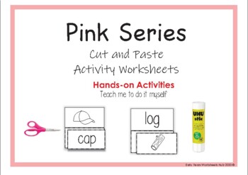 Preview of Pink Series Hands-On Cut and Paste Activity Worksheets