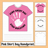 Pink Shirt Day Activities Handprint Anti Bullying Writing 