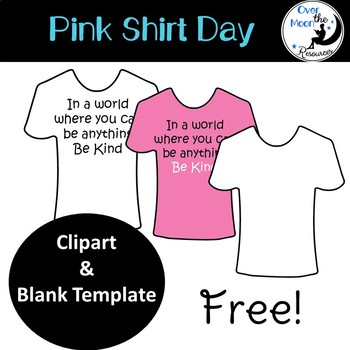 Preview of Pink Shirt Day Clipart and Template