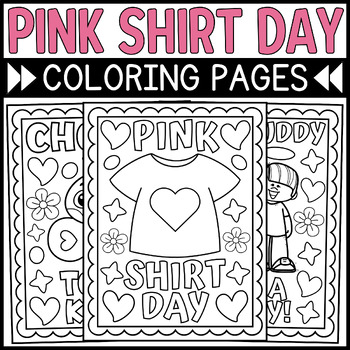 Preview of Pink Shirt Day Coloring Pages • Pink Shirt Day Coloring Sheets • Pink Shirt Day