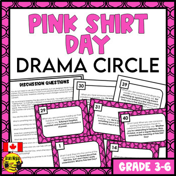 Preview of Pink Shirt Day Drama Circle | Anti-Bullying Activity