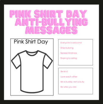 Preview of Pink Shirt Day | Anti-Bullying Awareness