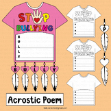 Pink Shirt Day Writing Activities Acrostic Poem Anti Bully