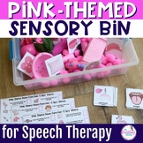 Color Pink Activities for a Speech Therapy Sensory Bin Use