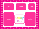 Pink Today Is....Mat, Cards, Labels. Preschool-Kindergarte