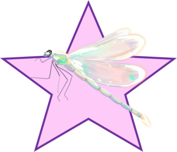 Preview of Pink Translucent Dragonfly Star (png)