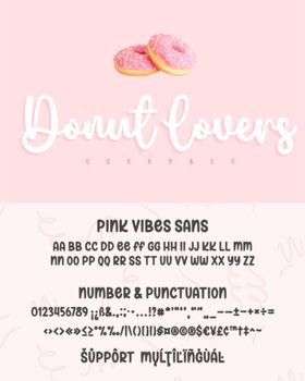 Preview of Pink Vibes Duo Fonts |Your Students Will Love These Stylish and Romantic Project