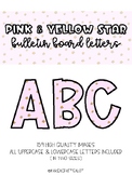 Pink & Yellow Star Bulletin Board Letters (Classroom Decor)