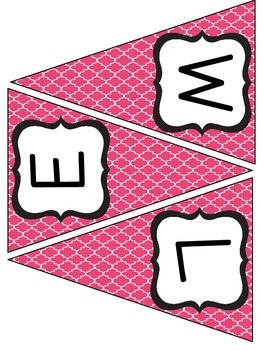 Black and Pink Quatrefoil Classroom Theme Kit- Now with Editable File!
