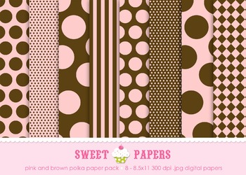 pink and brown polka dots background