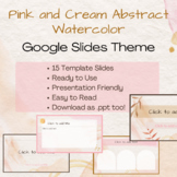 Pink and Cream Watercolor Slides Theme