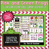 Pink and Green Frog Theme Classroom Decor Set
