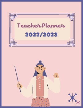 Preview of Pink and Purple Retro Teacher Planner Notebook.pdf