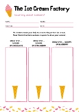 Pink and Yellow Confetti Ice Cream Math Games Worksheet