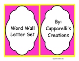 Pink and Yellow Word Wall Letters