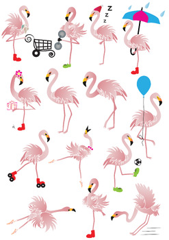 Preview of Pink flamingo Clipart1