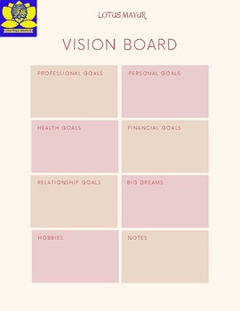 Pink vision board by Ramya Arungundrum Mohan | TPT