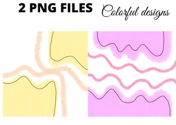 Preview of Pink yellow pastel watercolor clipart background