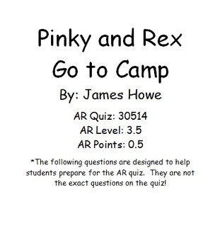 Preview of Pinky and Rex Go to Camp AR Review