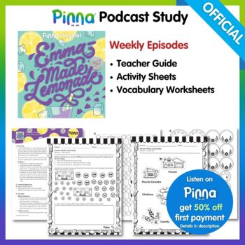 Preview of Pinna Original podcast: Emma-Made Lemonade 1st Grade