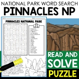 Pinnacles National Park Word Search Puzzle National Park W