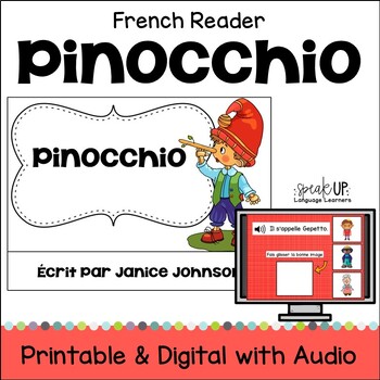 Preview of Pinocchio French Fairy Tale Emergent Reader Beginning Mini Book