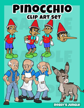 Preview of Pinocchio Mini Clip Art Set
