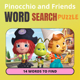 Pinocchio and Friends Word Search Puzzle - Pinocchio Day Activity