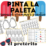 Pinta la Paleta: Spanish Past Tense Verb Coloring Activiti