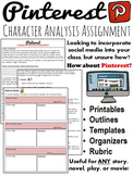 Pinterest Character Profile (short story, novel, play, or movie)