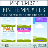 Pinterest Pin Templates for TpT Sellers | Canva Templates | Set 2