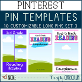 Pinterest Pin Templates for TpT Sellers | Canva Templates | Set 3
