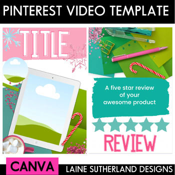 Preview of Pinterest Preview Video | Canva Template | Cute Christmas