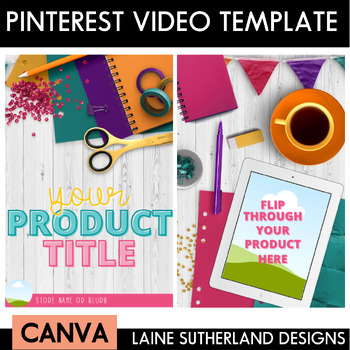 Preview of Pinterest Preview Video | Canva Template | Fun Brights
