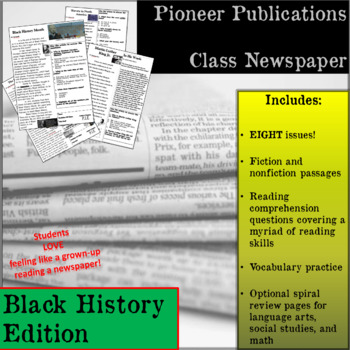 Preview of Pioneer Publications Class Newspaper - Black History Editions