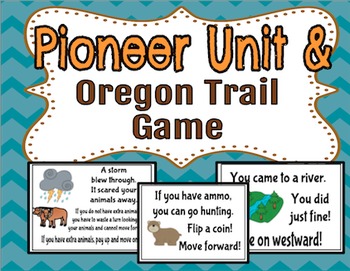 Preview of Pioneer Unit / Oregon Trail Game