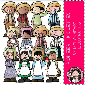 Preview of Pioneer clip art - kidlettes - COMBO PACK - by Melonheadz
