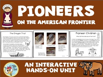 Preview of Pioneers on the American Frontier, Oregon Trail, Westward Expansion 2nd Grade
