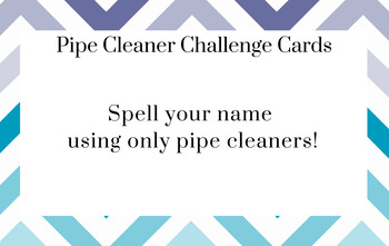 Preview of Pipe Cleaner Challenge Cards
