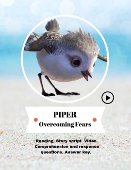 Preview of Piper. Story. Comprehension. Animated Video. Overcoming Fears. ELA.