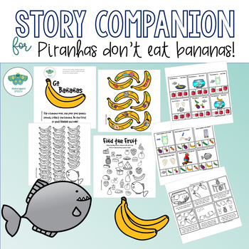 Preview of Piranhas don't Eat Bananas Speech and Language Book Companion
